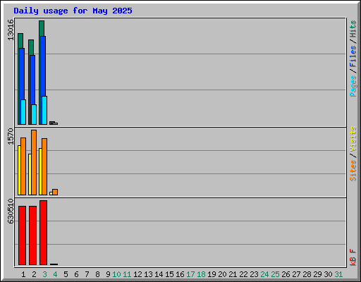 Daily usage for May 2025