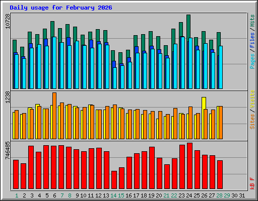 Daily usage for February 2026