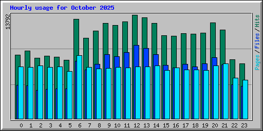 Hourly usage for October 2025