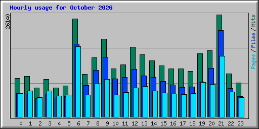 Hourly usage for October 2026